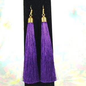 Long Tassel Drop Earrings